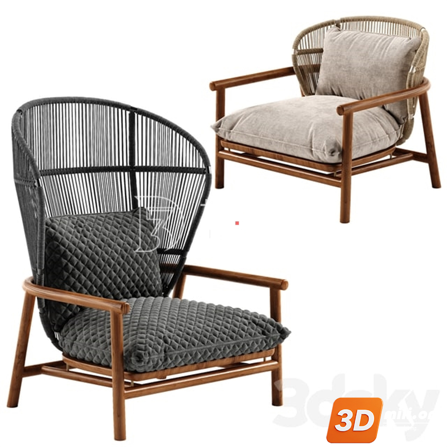 Origami Curved Armchair